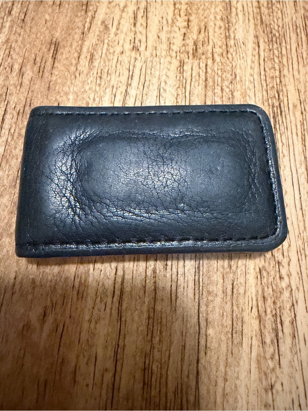🆕 Men Bloomingdale magnetic 100% genuine leather money clip wallet/card holder